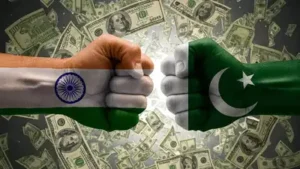 India Pakistan Tensions flare up as Investors interests decline on war imminent. Ceasefire announced.