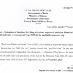 Tax Audit Due Date Extended
