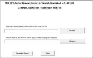 Justification Report from TRACES Portal