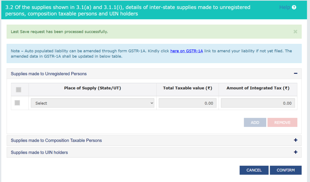 Table 3.2 of GSTR 3B